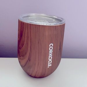 Corkcicle 12oz Stemless Cup - Walnut Wood